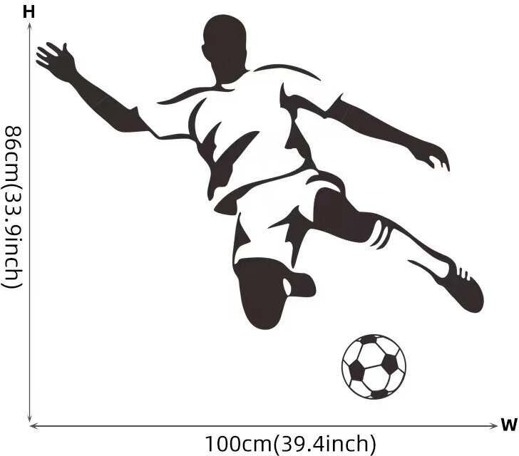 Interjero lipdukas Futbolininkas