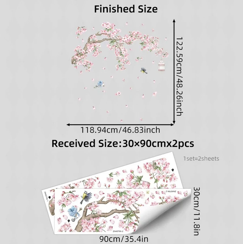 Interjero lipdukas Žydinti sakura