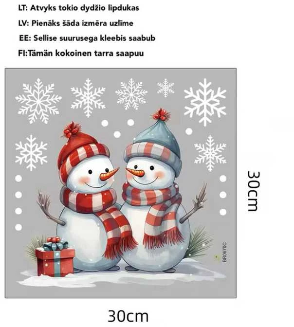 Kalėdinis langų lipdukas 2 Besmegeniai