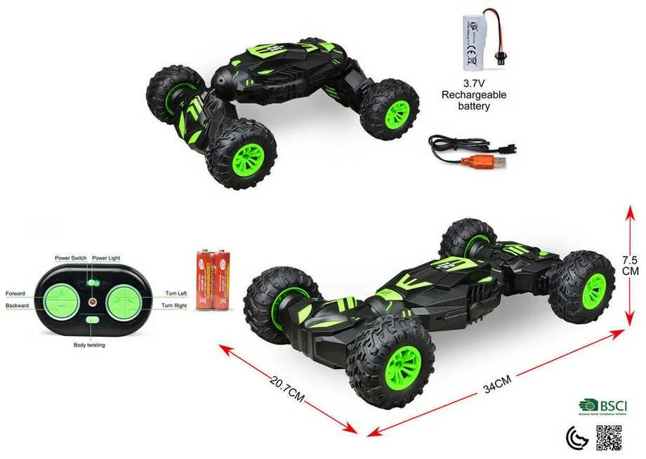 Radijo bangomas valdomas labai didelis automobilis Stunt car