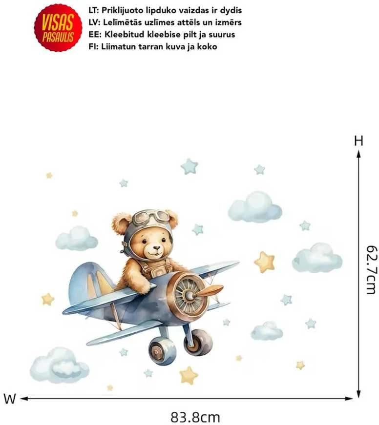 Vaikiškas sienų lipdukas Meškiukas Padingtonas