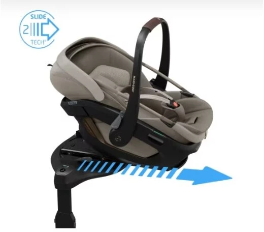 Automobilinė kėdutė Maxi Cosi Coral Slide Pro 40-87cm (0-13kg) i-size Sapphire Sand + isofix + strype
