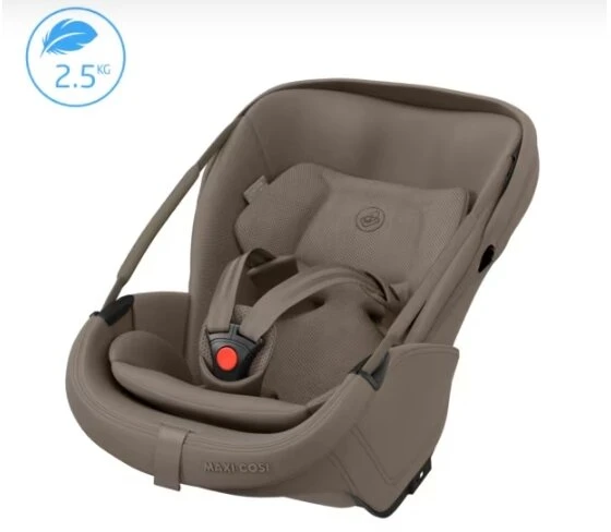 Automobilinė kėdutė Maxi Cosi Coral Slide Pro 40-87cm (0-13kg) i-size Oak Truffle + isofix + strype