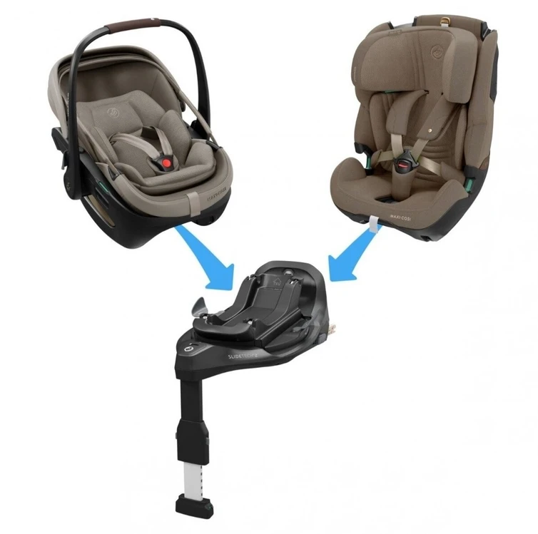 Automobilinė kėdutė Maxi Cosi Coral Slide Pro 40-87cm (0-13kg) i-size Sapphire Sand + isofix + strype