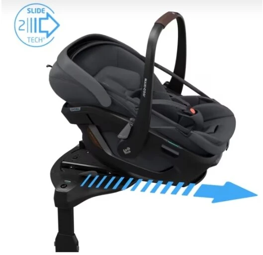Automobilinė kėdutė Maxi Cosi Coral Slide Pro 40-87cm (0-13kg) i-size Moon Graphite + isofix + strype
