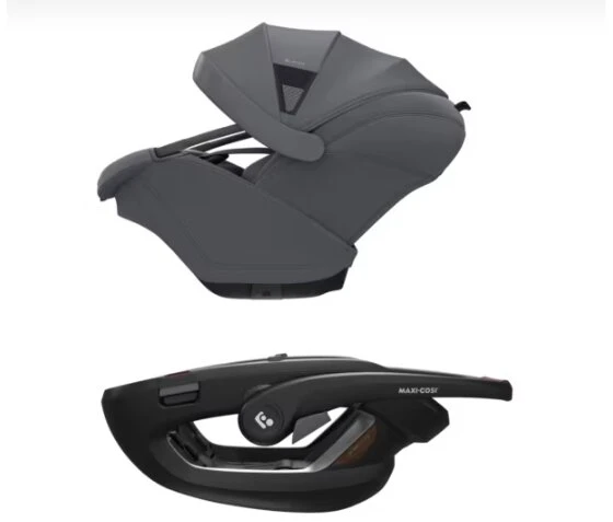 Automobilinė kėdutė Maxi Cosi Coral Slide Pro 40-87cm (0-13kg) i-size Moon Graphite + isofix + strype