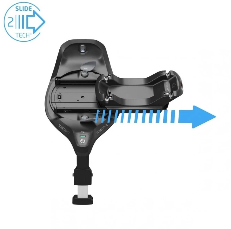 Automobilinė kėdutė Maxi Cosi Coral Slide Pro 40-87cm (0-13kg) i-size Juodas Onyx + isofix + strype