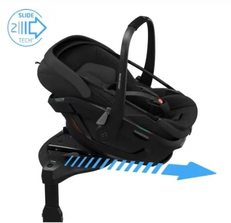 Automobilinė kėdutė Maxi Cosi Coral Slide Pro 40-87cm (0-13kg) i-size Juodas Onyx + isofix + strype