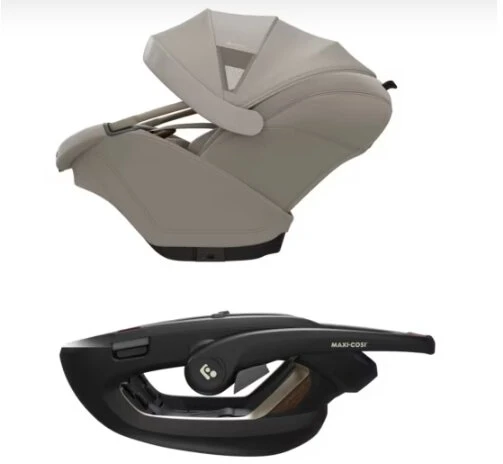 Automobilinė kėdutė Maxi Cosi Coral Slide Pro 40-87cm (0-13kg) i-size Sapphire Sand + isofix + strype