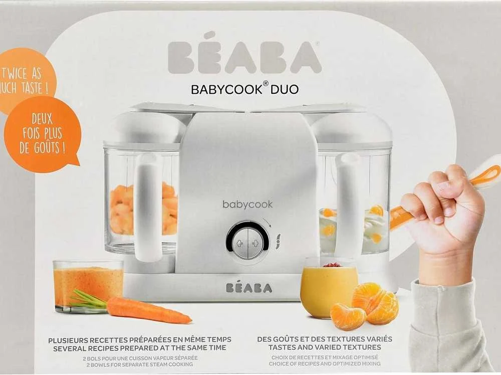 Trintuvas - garintuvas BEABA BABYCOOK PLUS 4IN1, Baltas/Sidabrinis