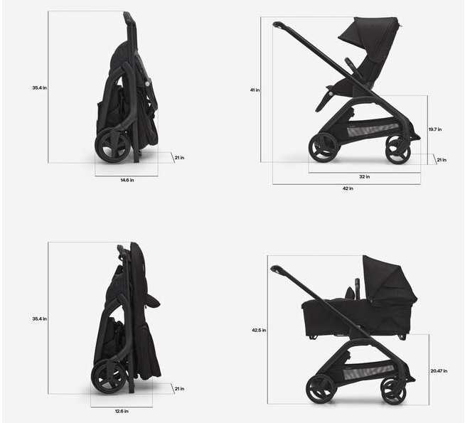 Universalus vežimėlio komplektas Bugaboo Dragonfly 2in1 Stormy Mėlyna/Midnight juodas/ juodas frame