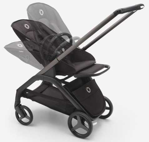 Universalus vežimėlio komplektas Bugaboo Dragonfly 2in1 Stormy Mėlyna/Midnight juodas/ juodas frame