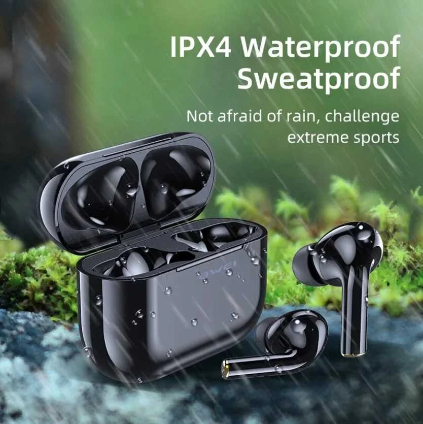 AWEI Bluetooth 5.0 T29 TWS ausinės + docking station juodos spalvos