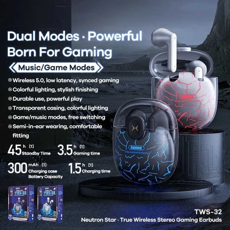 Ausinės Remax Gaming TWS-32