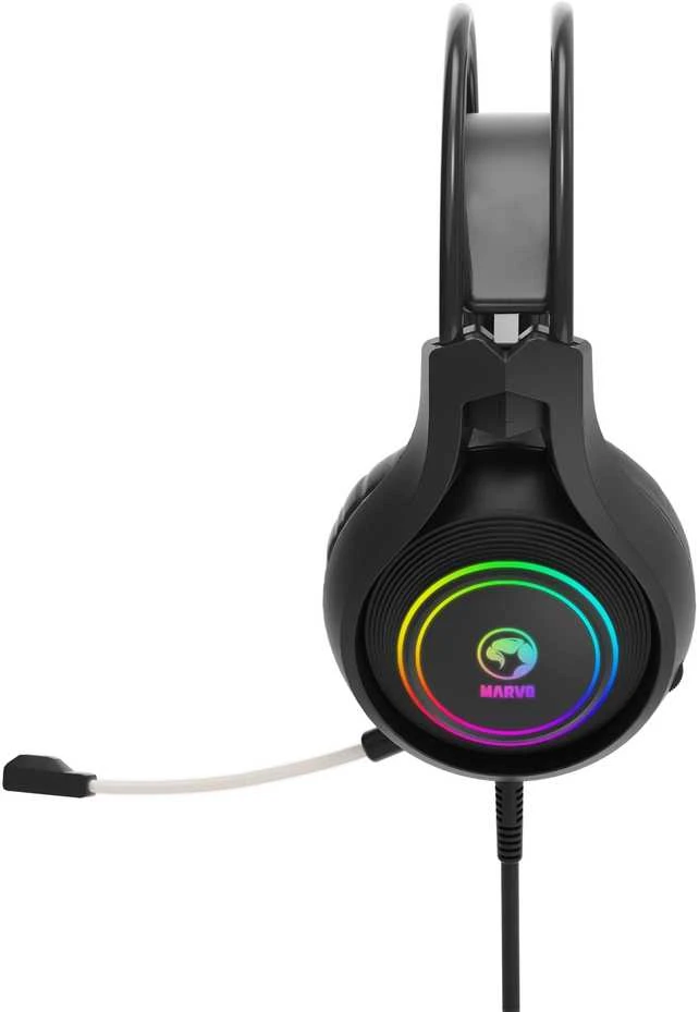 MARVO HG9821 RGB Laidinės žaidimų ausinės | USB | Juoda