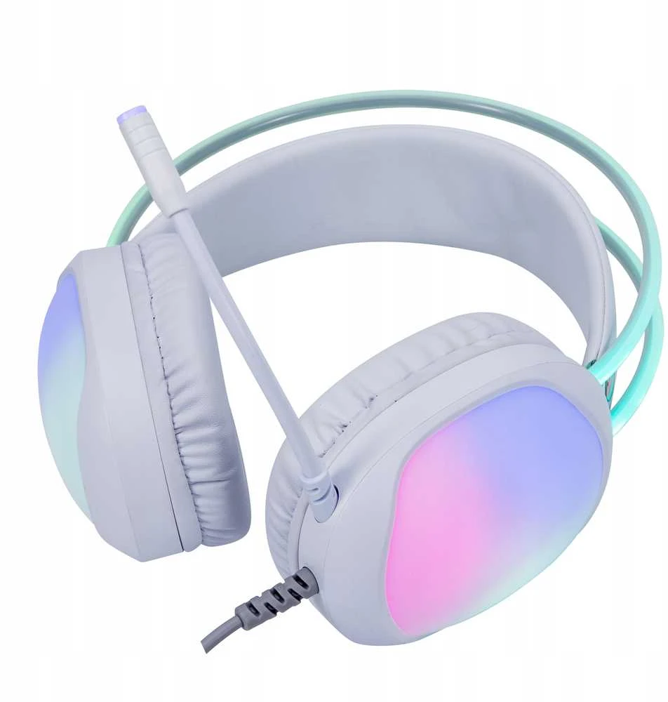 MARVO HG8959 Lumi 40 RGB Laidinės žaidimų ausinės | USB | 3.5 mm | Baltos