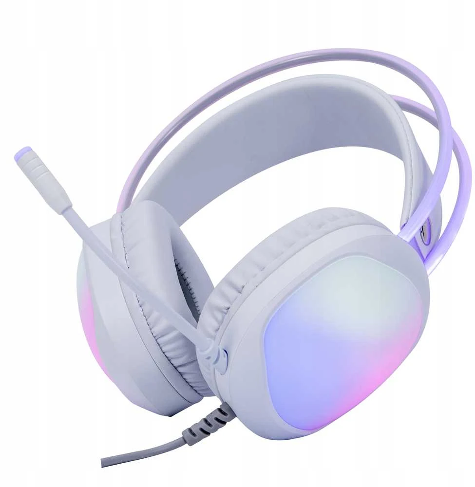 MARVO HG8959 Lumi 40 RGB Laidinės žaidimų ausinės | USB | 3.5 mm | Baltos