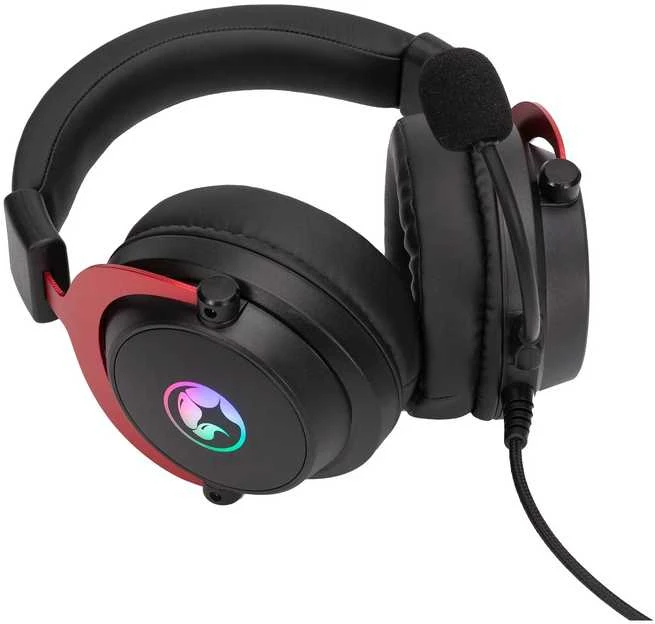 MARVO HG9067 Tactic 70 RGB Laidinės žaidimų ausinės | USB | Juodos