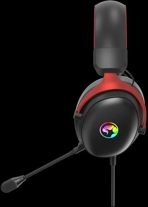 MARVO HG9076 Tactic X Pro RGB laidinės žaidimų ausinės | Juodos