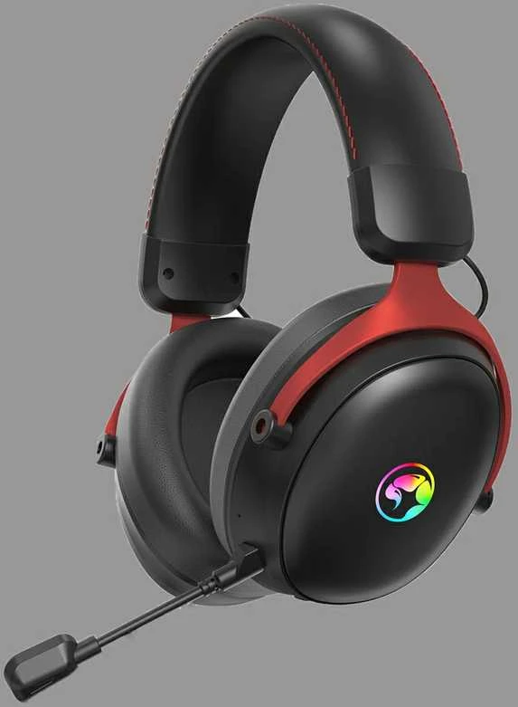 MARVO HG9067W Tactic X Pro RGB Belaidės žaidimų ausinės | BT, 2.4G, USB-C | Juodos