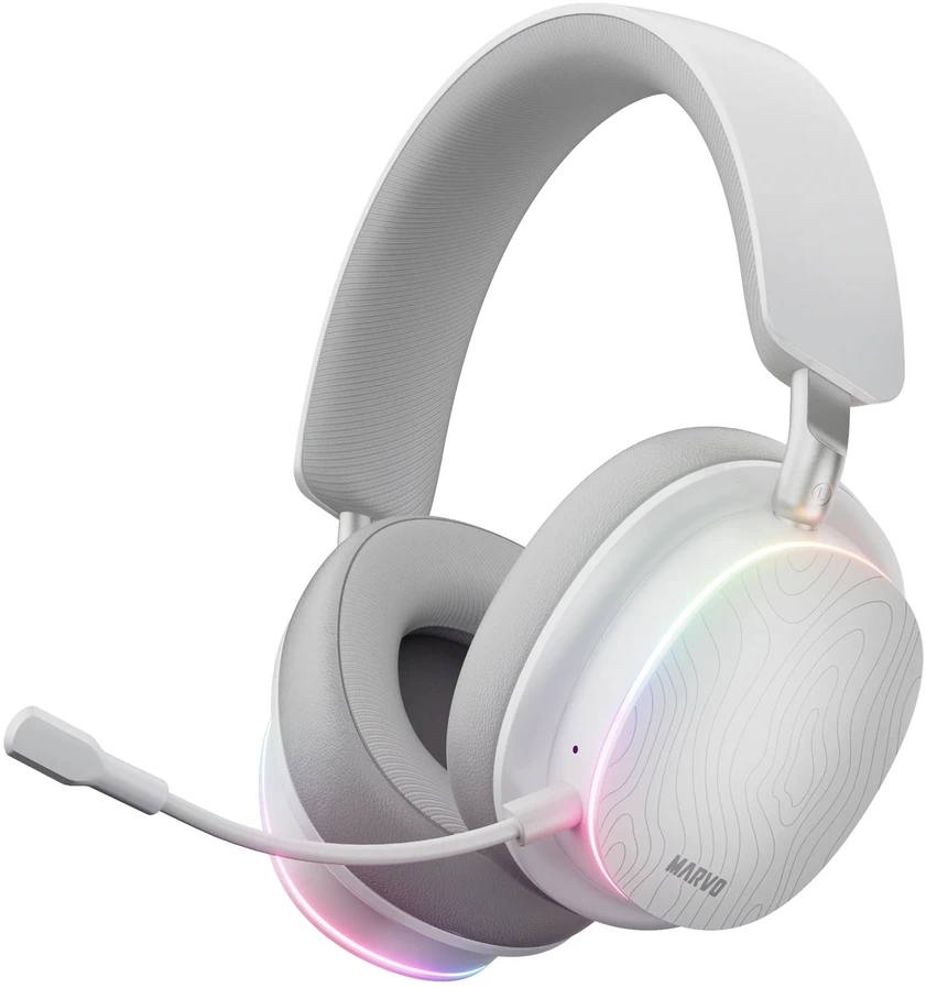 Ausinės su mikrofonu Marvo HG9087W WH belaidės