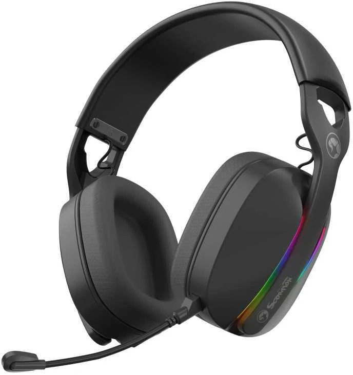 Marvo Pulz 70S BK laidinės žaidimų RGB ausinės (Juodos)