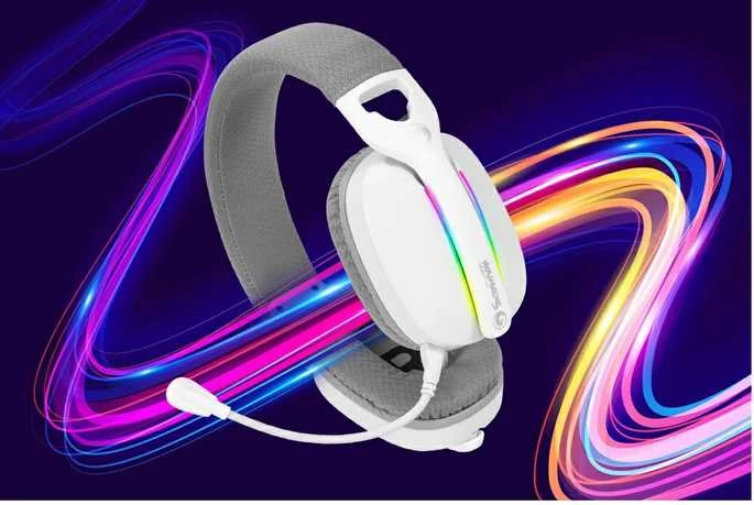 Ausinės su mikrofonu Marvo Pulz 70W 7.1 suround HG9086 WH baltos