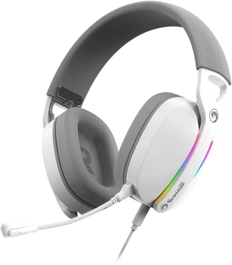Ausinės su mikrofonu Marvo Pulz 70W 7.1 suround HG9086 WH baltos