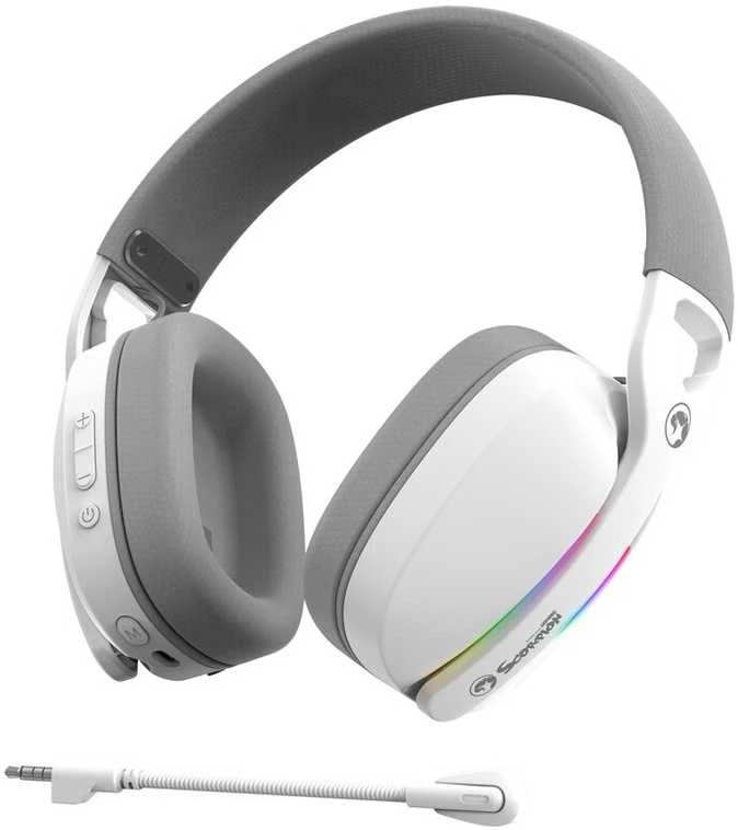 Marvo Pulz 70W WH belaidės žaidimų RGB ausinės (Baltos)