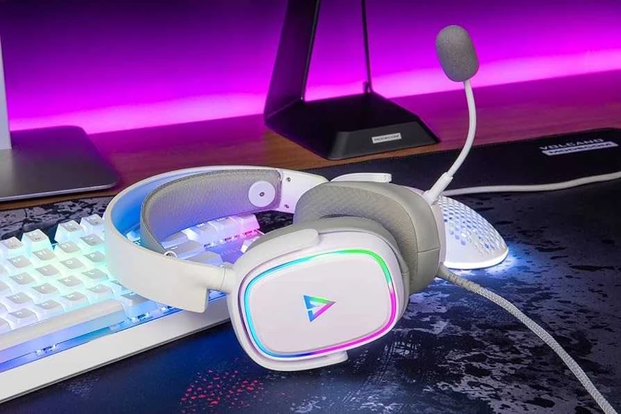 MODECOM MC-899 PROMETHEUS baltos laidinės ausinės 7.1 | USB