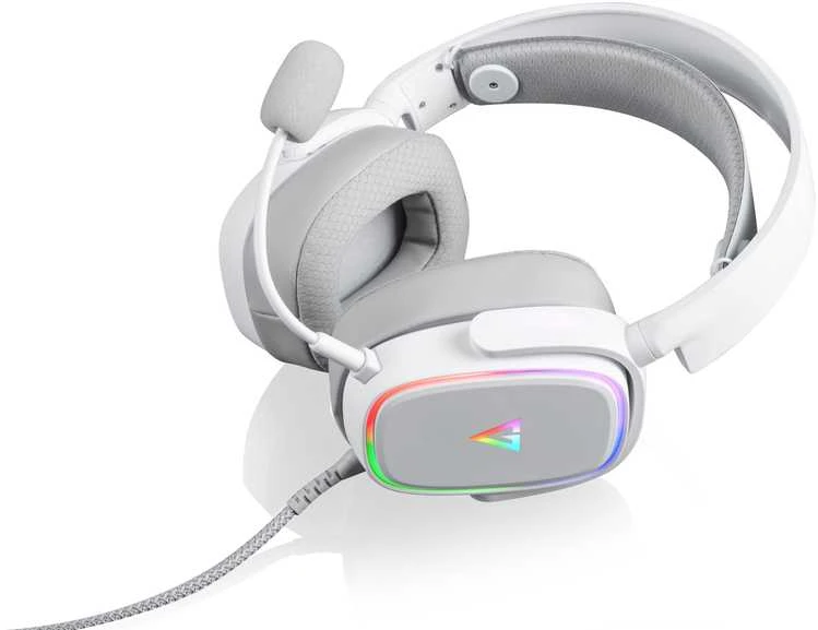 MODECOM MC-899 PROMETHEUS baltos laidinės ausinės 7.1 | USB
