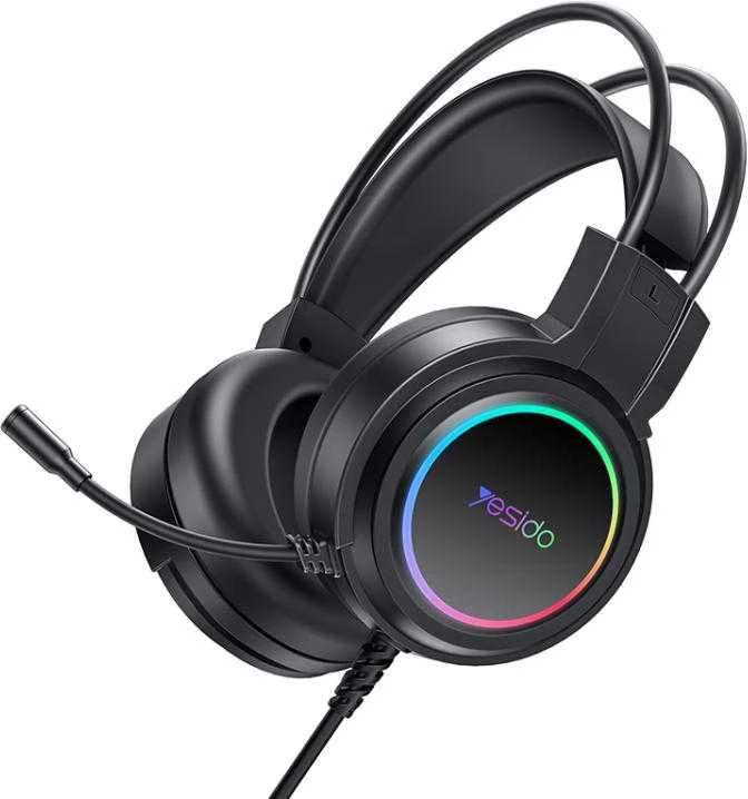 Yesido EK05 žaidimų ausinės su RGB apšvietimu