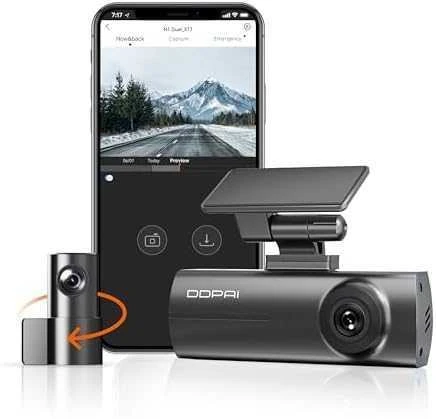 DDPAI N1 Dual 1296p + 1080p Dash Camera - vaizdo registratorius su galinio vaizdo kamera