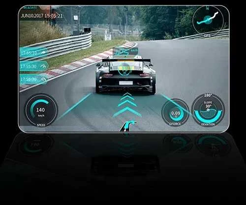 DDPAI Mola N3 Pro GPS Dual 2K 1600p + 1080p Dash Camera - vaizdo registratorius su galinio vaizdo kamera