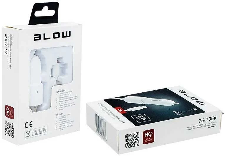 Blow Automobilinis įkroviklis 5V 2.1A 12-24V iPhone light
