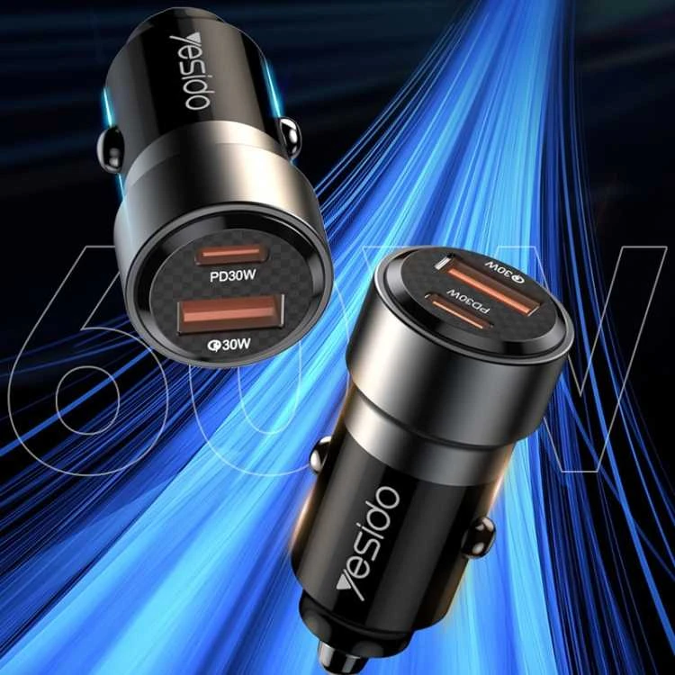 Aut.krov.Yesido Y55 60W USB X Type-C + TC–TC laidas