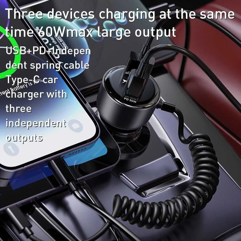 Aut.krov.Yesido Y57 USB / USB C / Lightning laidas 50W