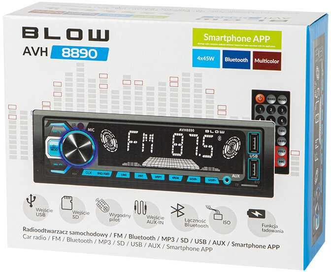 Automagnetola Radijas BLOW AVH-8890 MP3+REMOTE+BLUETOOTH
