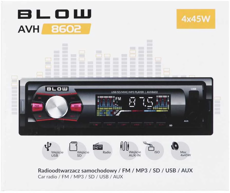 Automagnetola BLOW 78-268 radijas AVH-8602 MP3/USB/SD/MMC