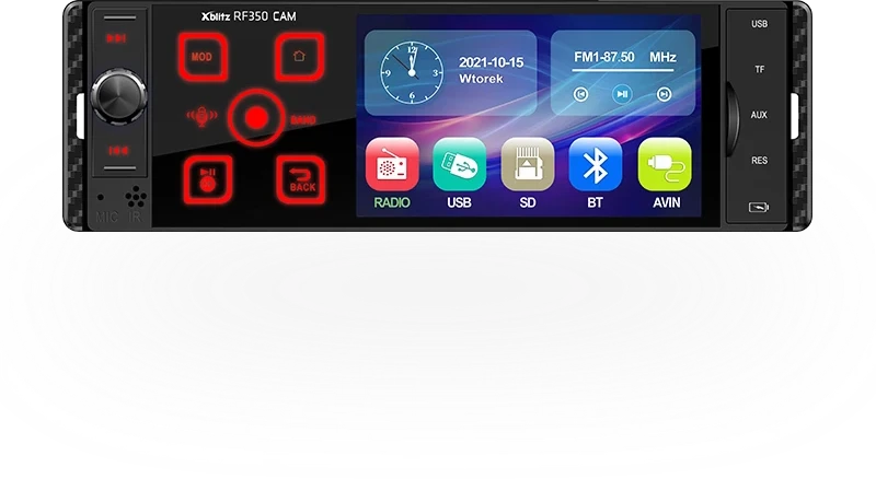 Automagnetola Xblitz RF350 su spalvotu ekranu