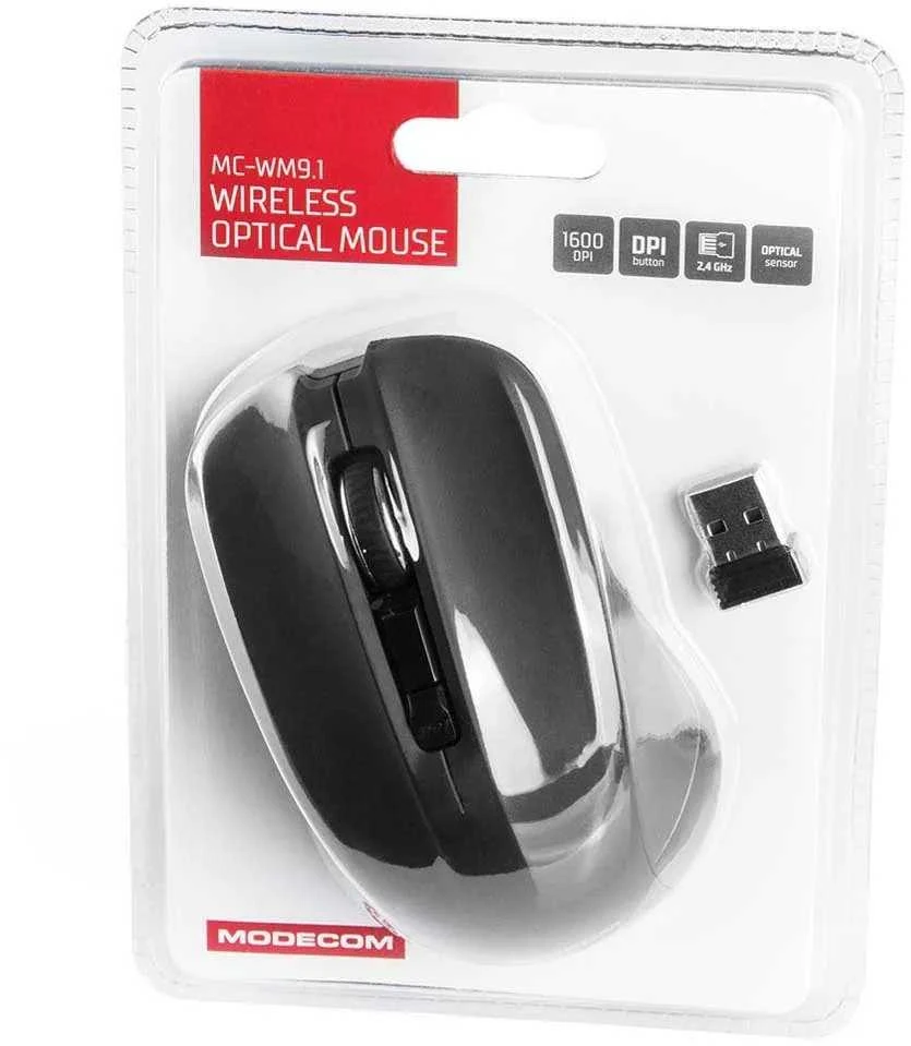 Belaid. pelė Modecom MC-WM9 juod. USB