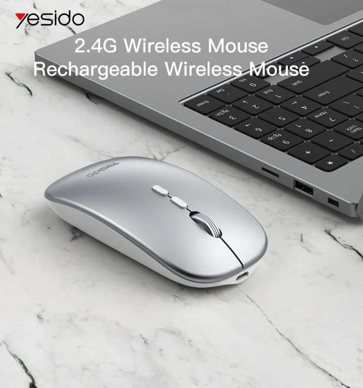 Yesido kompiuterinė pelė KB15 belaidė baltos spalvos