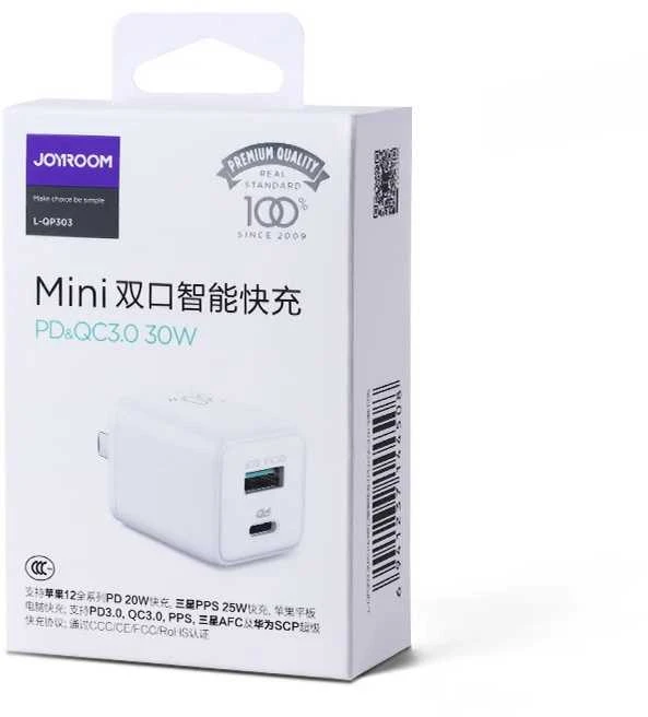 Mini išmanusis įkroviklis 30W dualport Joyroom L-QP303