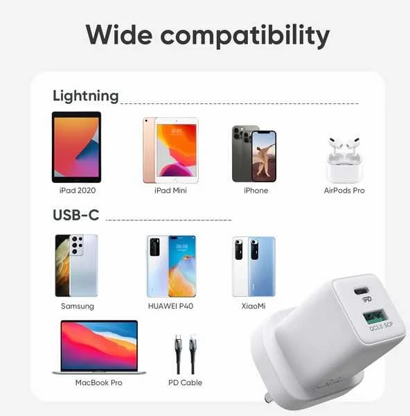 Mini išmanusis įkroviklis 30W dualport Joyroom L-QP303