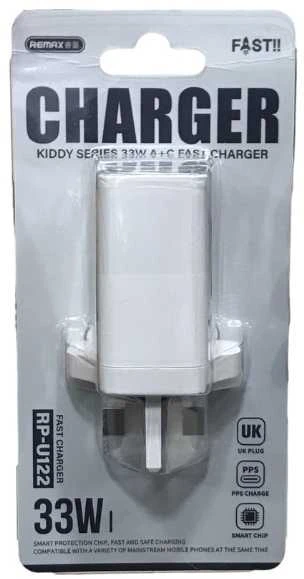 Buitinis kroviklis Remax RP-U122, USB + TYPE-C, 33W