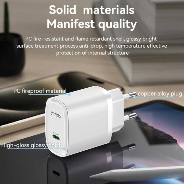 Buit.krov.Yesido YC57 QC 20W 1XUSB-C