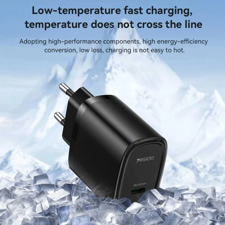 Buit.krov.Yesido YC57 QC 20W 1XUSB-C + C to L kab.