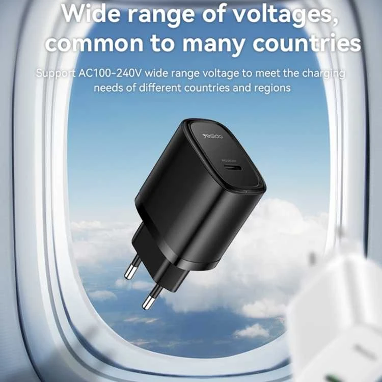 Buit.krov.Yesido YC57 QC 20W 1XUSB-C + C to L kab.