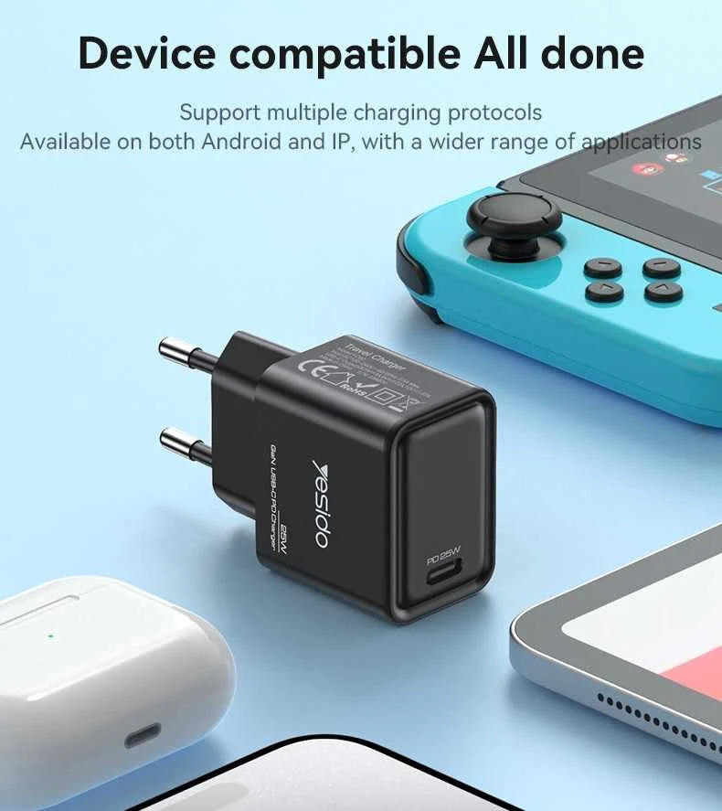 Buit.krov.Yesido YC62 GaN 25W 1XUSB-C