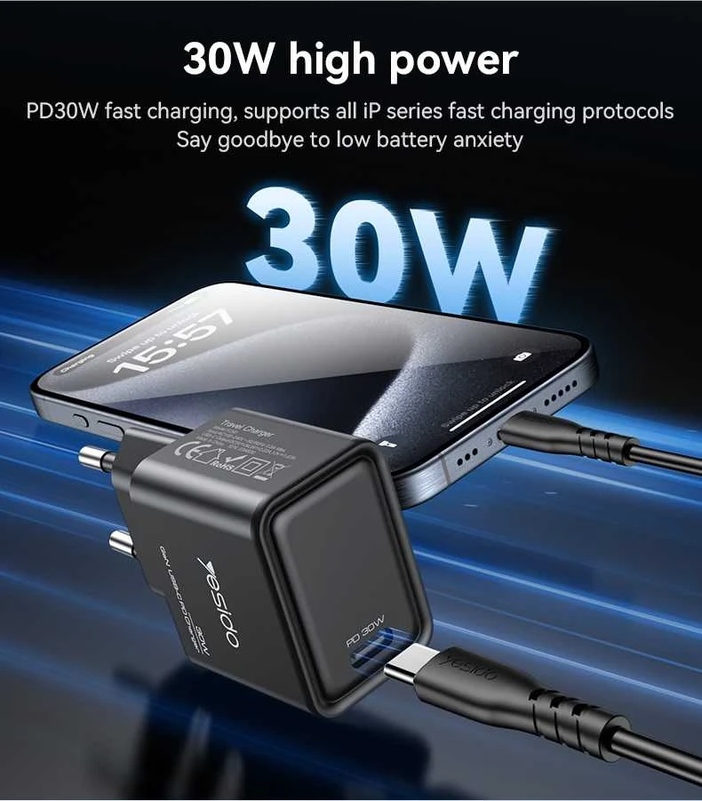 Buit.krov.Yesido YC63 GaN 30W 1XUSB-C